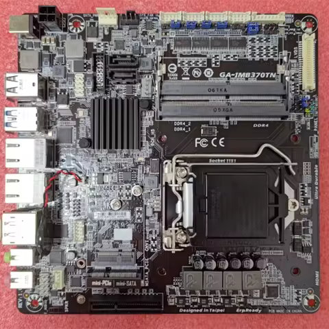 Used GIGABYTE GA-IMB370TN Industrial Motherboard Q370 LGA1151 Mini ITX 17x17 DDR4 Max 32GB HDMI M.2 