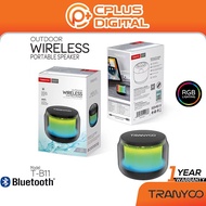 Tranyoo T-B11 Bluetooth 5.0 Wirelesss Portabler Small Speaker w RGB Light Effects, Hi-Fi Stereo Soun