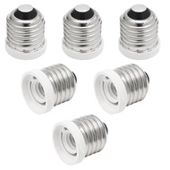6 Pack E26 to E12 Adapter, Medium to Candelabra Screw Bulb Socket E27 to E12 Reducer, Silver Lamp Ad