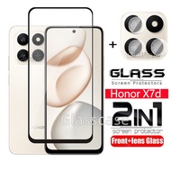 2 in 1 Screen Protector Tempered Glass Film For Honor X7d X7c X6c X6b X6a HonorX7d X7 d HonorX7c X7 