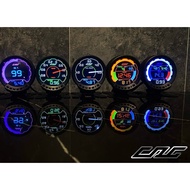 Set Of 5 Cag Genesis Led Genuine Obd2 System Measuring Screen Electric Bushing Gauge Heat Temperatur