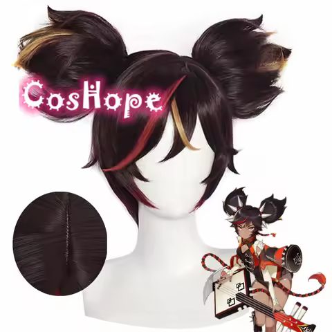 Xinyan Cosplay Wig 30cm Wig Brown Gradient Wig Cosplay Anime Cosplay Wigs Heat Resistant Synthetic W