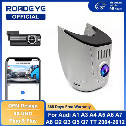 Plug and Play Car DVR Dashcam For Audi A1 A3 A4 A5 A6 A7 A8 Q3 Q5 Q7 TT 2004-2012 Wifi Car Camera 4K