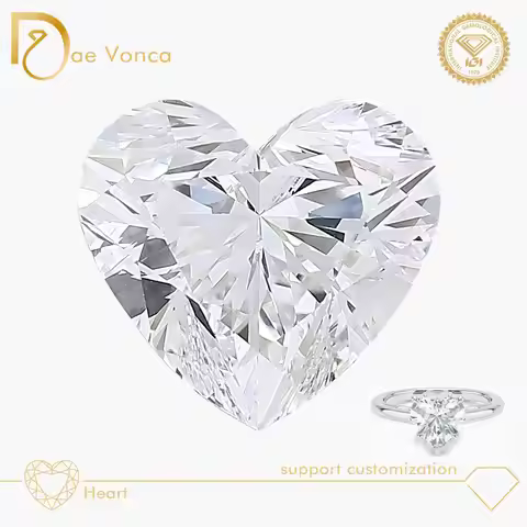 Heart Shape 1.0-6.0ct Lab Grown Diamond IGI Certificate Heart Shape Lab Created Loose Diamonds For J