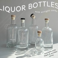 Serbuu Glass bottle liquor bottle cork lid