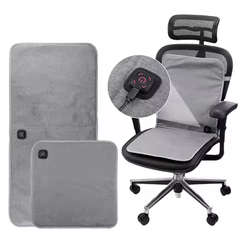 5V 2A Type-C Powered Office Car Chair Heating Pad 40-50℃ Temperature Camping Heated Seat Cushion Por