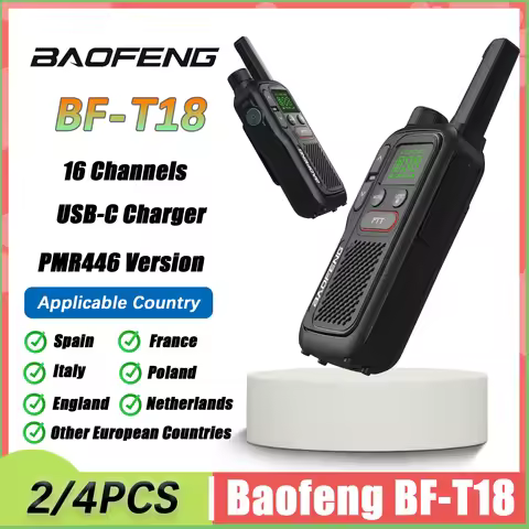 BF-T18 PMR446 Baofeng Mini Walkie Talkie 16 Channel 446MHZ For European Country USB Charging Flashli