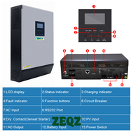 [ZEQZ] Easun Power 5KVA 4000W 220VAC 48V Solar Inverter Pure Sine Wave Built-in PWM 60A Solar Charge