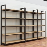Vertical Shelf Steel Wood Floor Display Multifunctional Multi-Layer Shelf Display Supermarket Statio