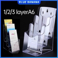 Acrylic Brochure Holder Transparent A6 Leaflet Menu Display Stand Wall Mount Flyer Booklet Stand
