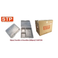 STP 3 Compartment Lunch Box, CA253C (1500ml), 300pcs/ Carton