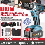 766VF Cordless Drill Multi-Function lmpact Hammer Drill High Power Electric Screwdriver Drill  2 Bat