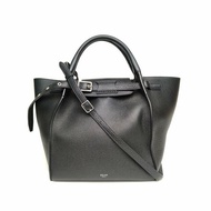 CELINE BigBagBucket水桶包小號黑色牛皮銀扣肩背包