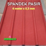 SPANDEK PASIR 6 meter x 03 mm ROOFDECK ATAP SPANDEK PASIR 0