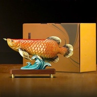 LING Decor Arowana Fish Statue for living room decoration, decor gift