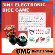 3 in 1 Electric Automatic Game Dice Roller Cup with Dice Playing Game Sheets Set Toys
