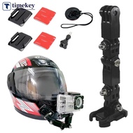 TIMEKEY Motorcycle Helmet Strap Mount Set Action Sports Camera Accessories Mount Full Face Holder Fo