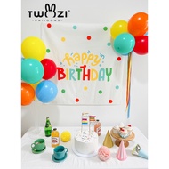 Color Anniversary Dress Up Package Theme Decoration Baby Boys Girls Birthday Dress Up Background Clo