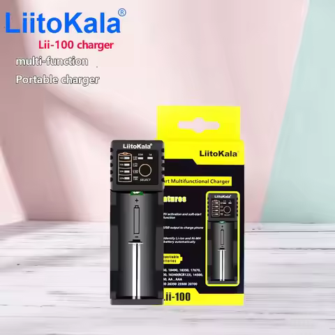 LiitoKala Lii-100B Lii-100 18650 Battery Charger For 26650 16340 RCR123 14500 LiFePO4 1.2V Ni-MH Ni-