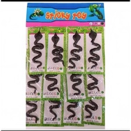 12 pcs black snake sticky snake toy snake toy prank toy