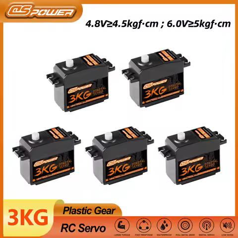 DSpower 3KG Digital Servo Motor Waterproof 4.8~6.0V 5kg Large Torque for 1/10 1/12 RC Car Plane Wlto