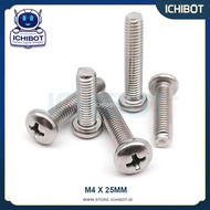 Bolt M4x25mm Plus 4mm Round 25mm 25 mm Head Screw M4 Stainless Steel