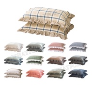 100% Cotton Pillowcase Pillow Protector Cover Ins Lace Style Pillow Case with Zip 1pc Premium 48x74c