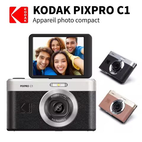 NEW KODAK PIXPRO C1 Digital Camera All-in-one 13MP Sensor, 26mm Fixed Focus Lens, and 180° Tilting L