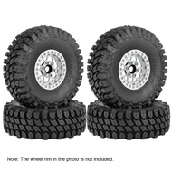 4PCS 110mm 1.9 Rubber Tire Wheel Tyres for 1/10 RC Crawler Car TRX4 D90 Axial SCX10 II III Redcat