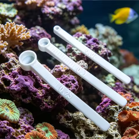 3Pcs Aquarium Fish Feeding Spoon Precision Measuring Scoops (0.02g/0.1g/0.25g) for Fish Food Aquariu