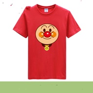 Horse New Year red clothes  Anime【Anpanman】 graphic 100%cotton O-neck T-Shirt for men