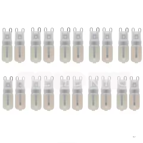 1- 20X G9 LED Lamp AC220V No Flicker Dimmable LED Bulb 2835SMD 6W 390LM Super Bright Chandelier Ligh