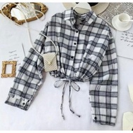 SC - KERLITA PLAID / KEMEJA KOTAK-KOTAK WANITA / KEMEJA CROP WANITA / KEMEJA LENGAN PANJANG / BAJU ATASAN VIRAL TIKTOK KEKINIAN TERBARU 2022 / KEMEJA KATUN YANDETH KOTAK TARTAN / KEMEJA MURAH GRATIS ONGKIR SELURUH INDONESIA