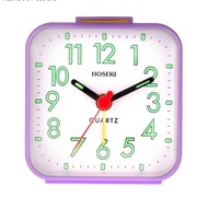 HOSEKI Alarm Clock Yellow/Purple H-8998 H-8997 Miniature Simple Luminated Bell Beep Alarm Tiny Light Function Snooze Bed