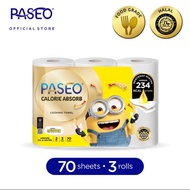Paseo Kitchen Tissue 3 Rolls 1 Roll Tissue Paseo Calorie Absorb 70 Sheet 2PLY Kitchen Tissue