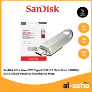 SanDisk Ultra Luxe CZ75 Type-C USB 3.2 Flash Drive 300MB/s 64GB-256GB PenDrive Thumbdrive Metal
