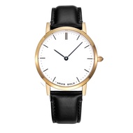ARIES GOLD URBAN TANGO GOLD STAINLESS STEEL L 1008 G-W BLACK LEATHER STRAP WOMEN'S WATCH