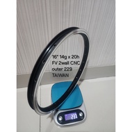 16 Inch 305 Pure 20 Hole Black Bicycle Rims