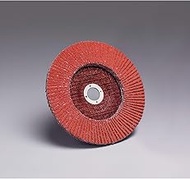 3M Flap Disc 947D, T27, X-Weight, Ceramic Aluminum Oxide, Orange, Center Hole Diameter : 0.87 Inch, 