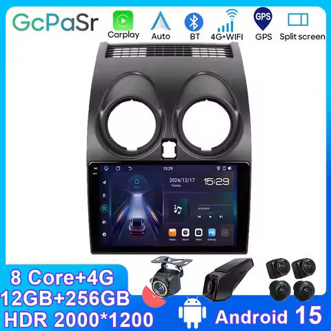 Android 15 For Nissan Qashqai 1 J10 2006 - 2013 Car Auto Radio Navigation Multimedia Monitor Player 