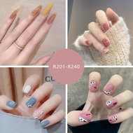 R201- R280 24Pcs/Box DIYFake Nails French Finger Nail Art False Nail