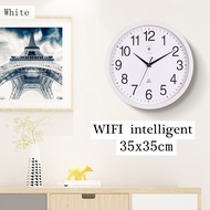 [MEETING] WIFI Automatic Timing Wall Clock Home Smart Wireless Wall Watch Living Room Mute Creative Clock