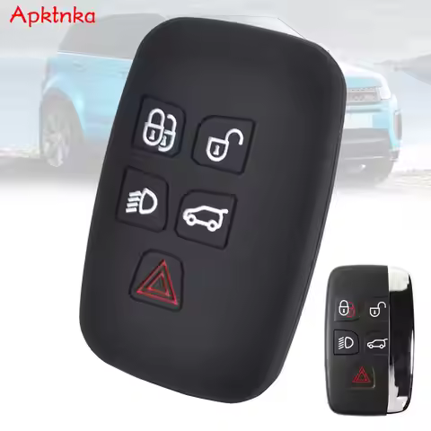 For Land Rover Range Rover Vogue Discovery Jaguar F Pace Type XJ Silicone Key Case Fob Cover 5 Butto