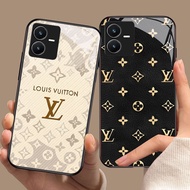 YS-68 Louis V-Vuittons HD Glass Casing for VIVO Y22 Y35 Y75 Y28 Y22S V25 Y55 iQOO Z6