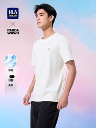 [Cool Feeling] HLA/Hailan House panda wowo panda 25 Spring Summer New Round Neck Short T Short Sleev