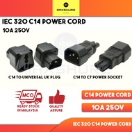 [Maxshure] C14 IEC Male to Universal Plug Adapter 10A 250V C14 C7 Figure 8 POWER PLUG PDU UPS Power 