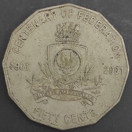 Koin Australia Commomerative 50 Cents Tahun 2001