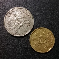 Koin Master 1239 - 1 Dollar Singapura Tahun 1986 dan 1 Dollar Bonus