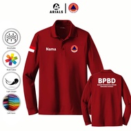 Arials Polo shirt Baju Kaos Kerah Lengan Panjang BPBD Badan Penanggulangan Bencana Daerah