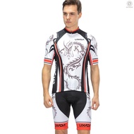 ✎۩✹OUGO Lixada Men's Quick Dry Cycling Set Bike Shirt Road Bicycle Bib Shorts MTB Riding Clothing Kit